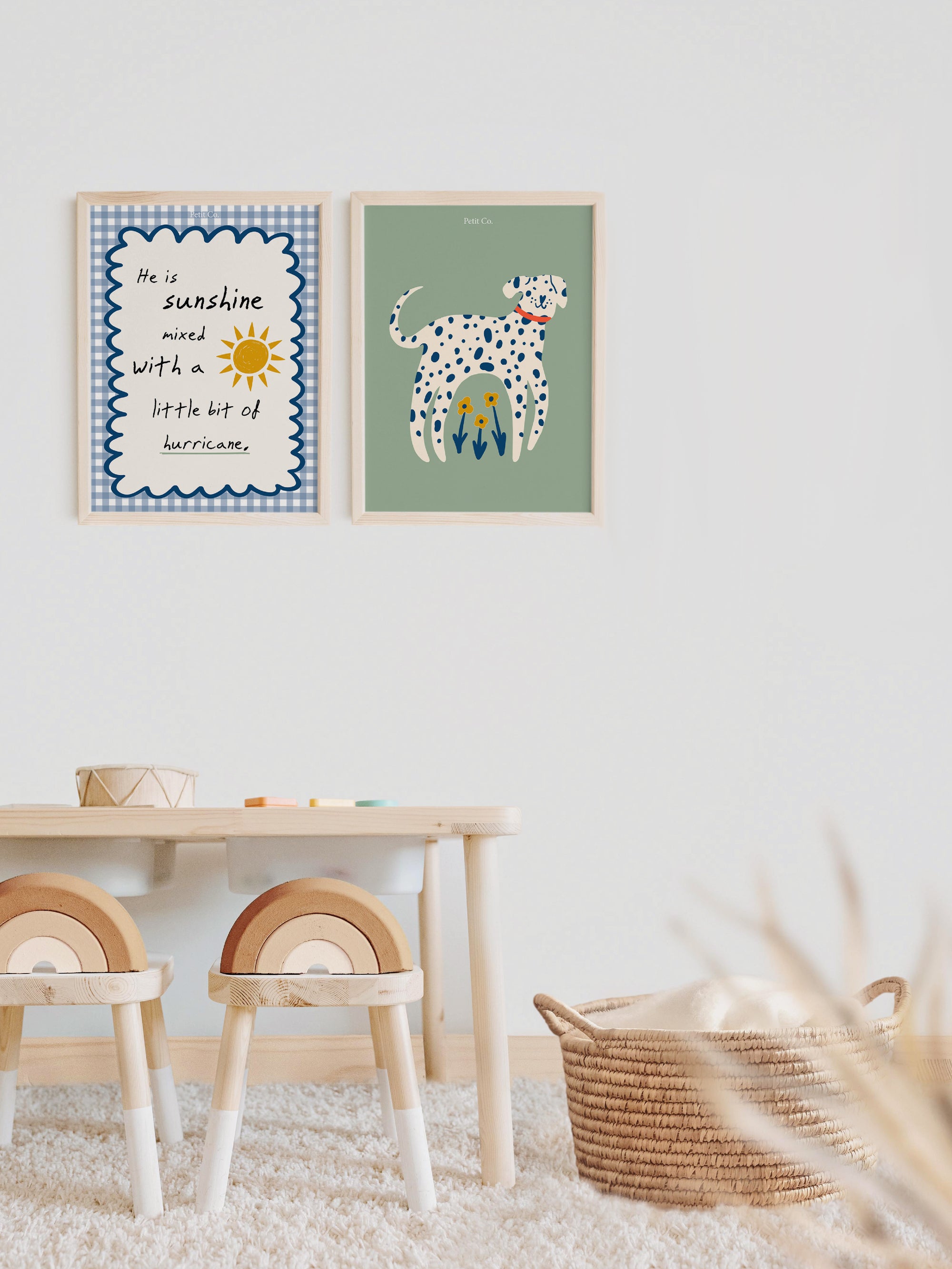Boys Playroom With Kids Wall Art And Wall Decor - Petit Co.