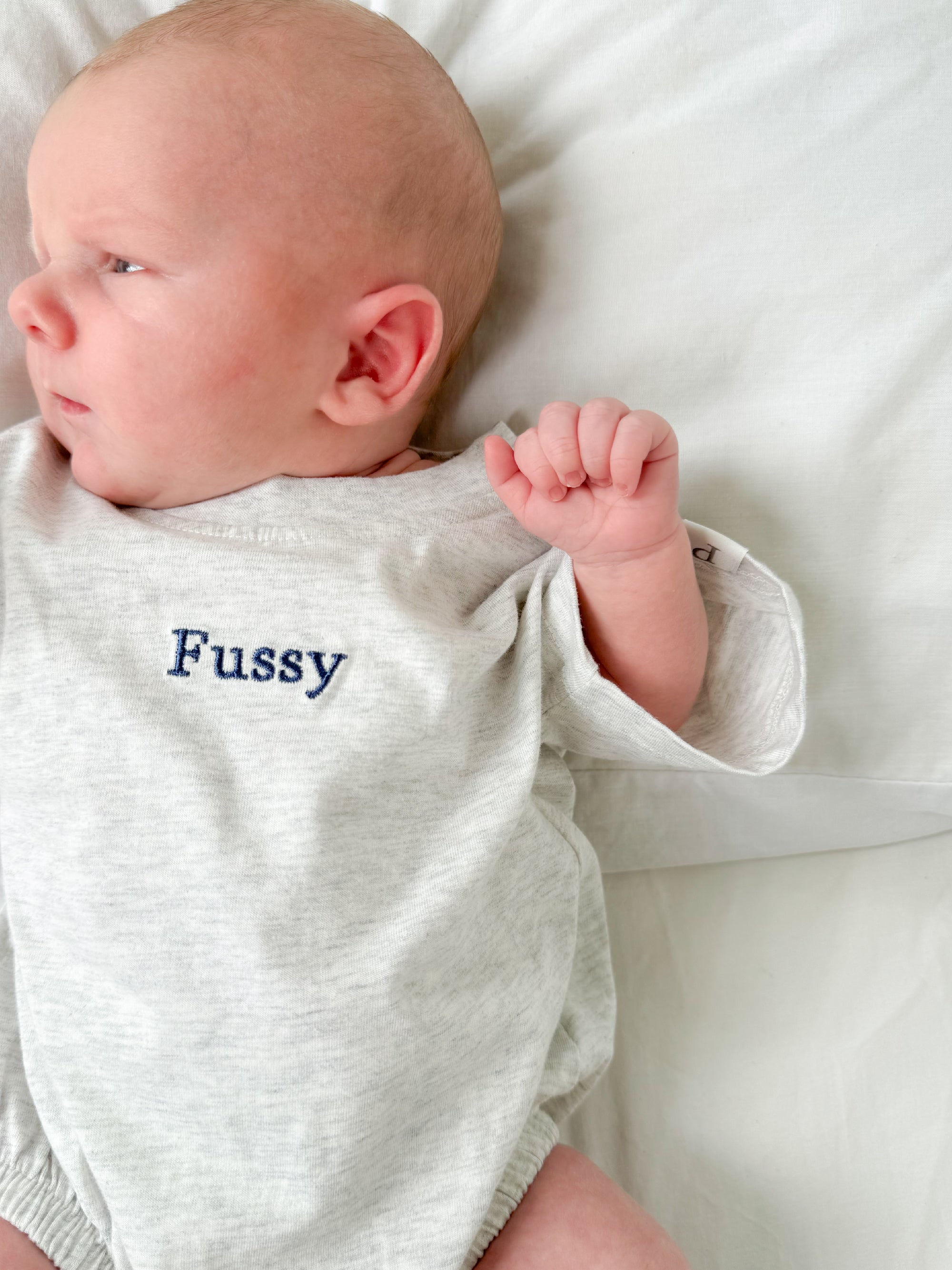 Fussy Bubble Romper - Grey Marle