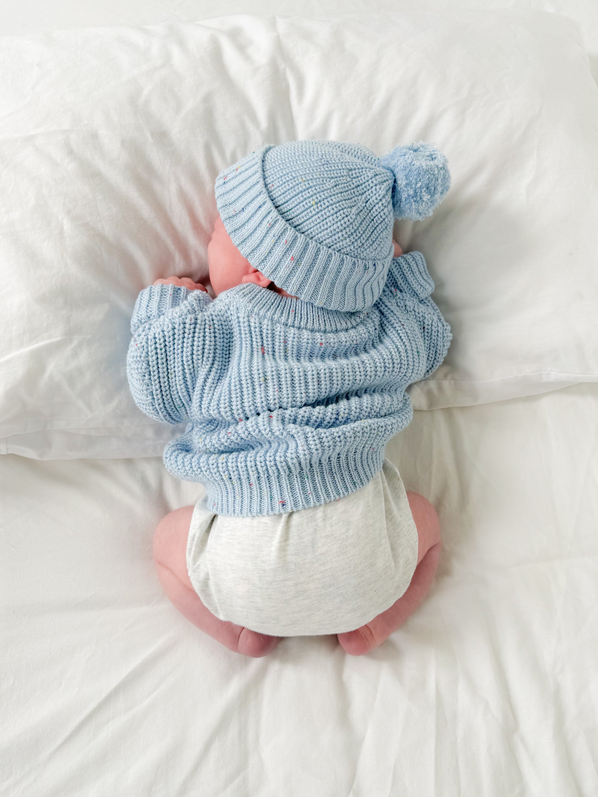 Levi Chunky Knit - Blue Sprinkle