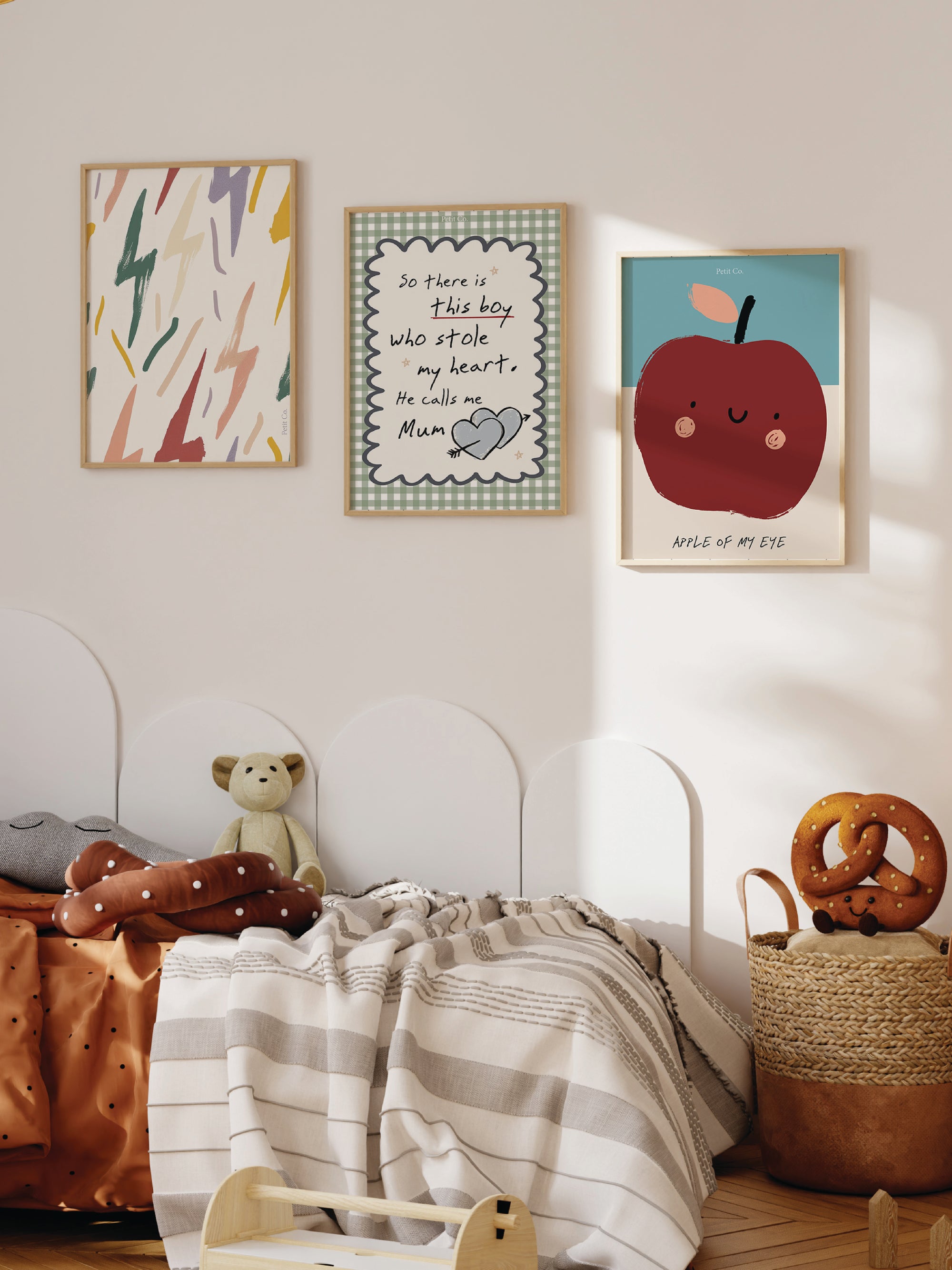 Boys Bedroom With Kids Wall Art - Petit Co.