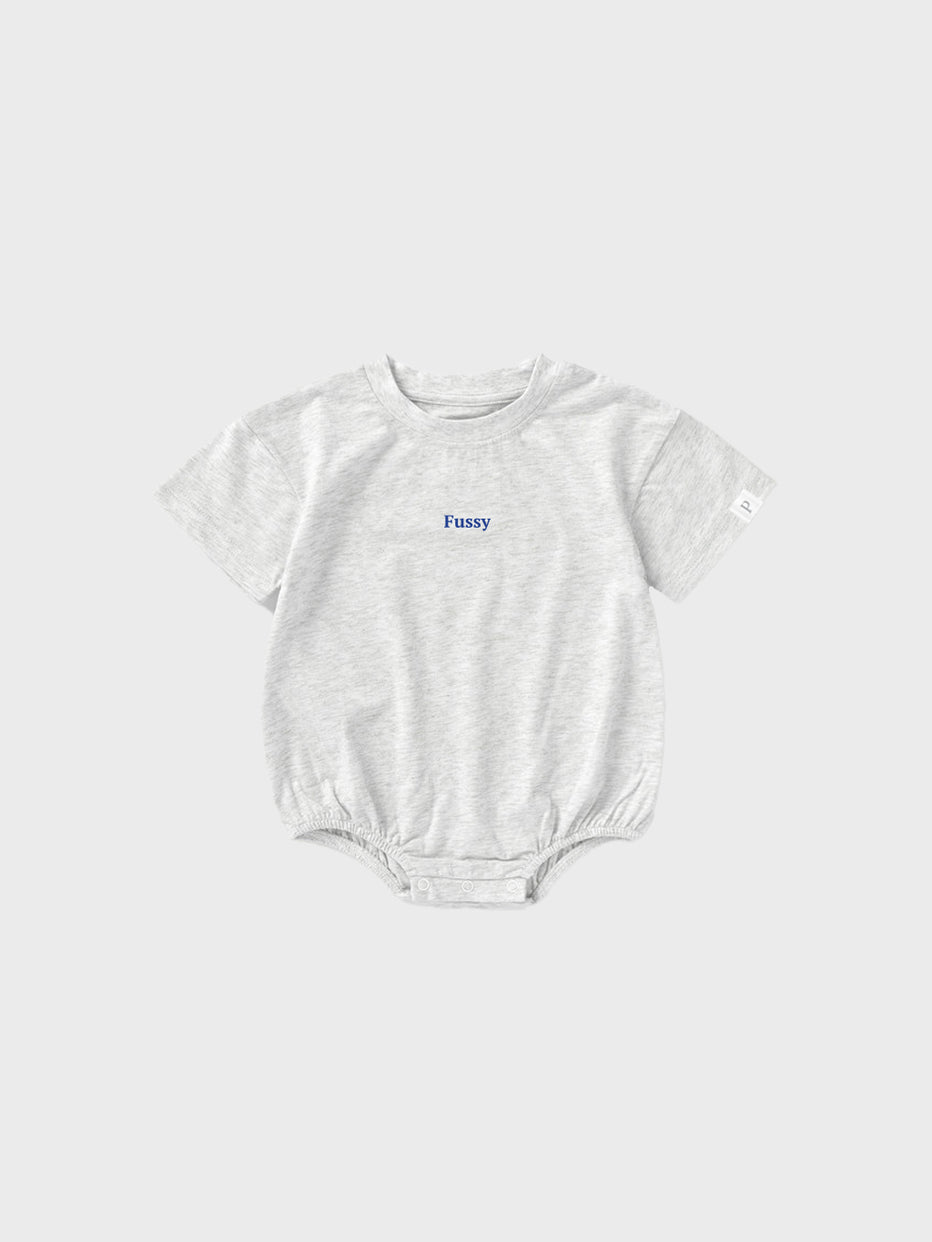 Bubble Romper | Unisex Baby Romper | Grey Marle | Petit Co.